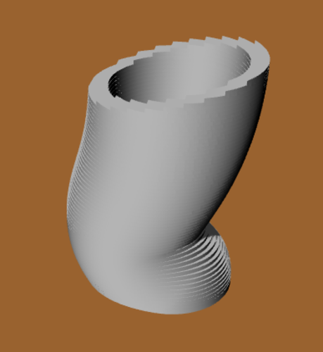 MACETA FLORERO CURVO Z-Z CURVED VASE POT 3D Print 522081