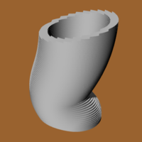 MACETA FLORERO CURVO Z-Z CURVED VASE POT - Thumbnail 1