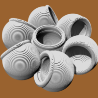 MACETA FLORERO TIPO FLOR  Z-Z  FLOWER-TYPE VASE POT - Thumbnail 2