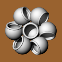 MACETA FLORERO ESFERA TIPO FLOR - FLOWER-TYPE SPHERE VASE POT - Thumbnail 1