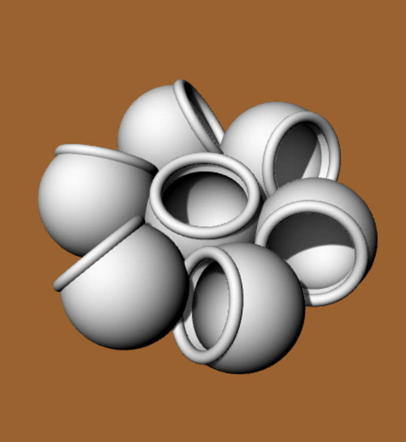 MACETA FLORERO ESFERA TIPO FLOR - FLOWER-TYPE SPHERE VASE POT