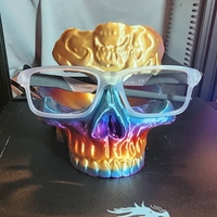 Small Skull Glasses Holder Celtic 3D Printing 522172