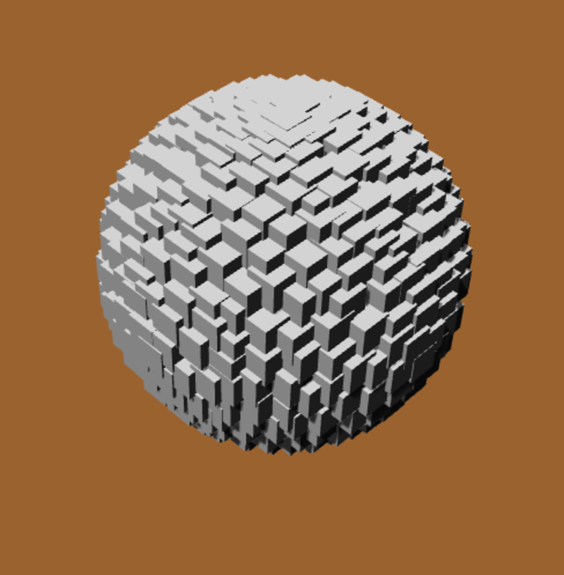SPHERE FORMED BY CUBES