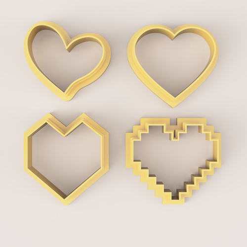 4 HEARTS POLYMER CLAY CUTTER 3D Print 522251