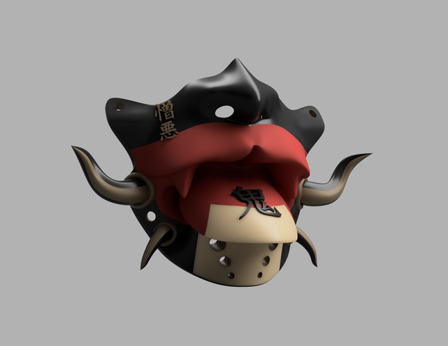 Samurai Mask - Menpo (Demon Oni)