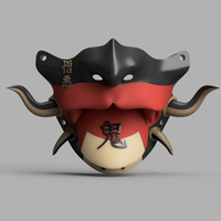 Samurai Mask - Menpo (Demon Oni) - Thumbnail 6