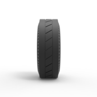 Whitewall rear tire of vintage dragster Version 11 Scale 1:25 - Thumbnail 4