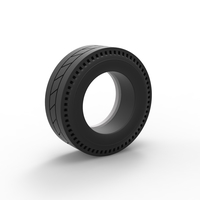 Whitewall rear tire of vintage dragster Version 11 Scale 1:25 - Thumbnail 9