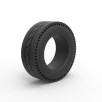 Rear tire of vintage dragster Version 11 Scale 1:25 - Thumbnail 2