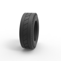 Rear tire of vintage dragster Version 11 Scale 1:25 - Thumbnail 3