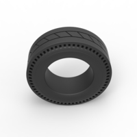 Rear tire of vintage dragster Version 11 Scale 1:25 - Thumbnail 6