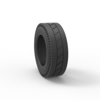 Rear tire of vintage dragster Version 11 Scale 1:25 - Thumbnail 8