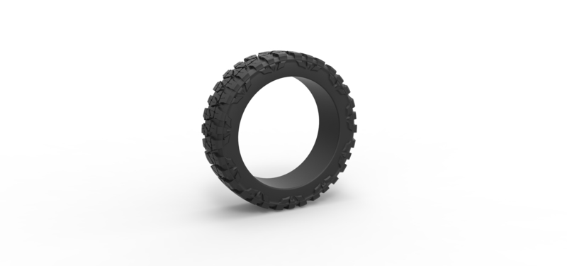 Diecast offroad tire for pickup semi wheel Scale 1:25