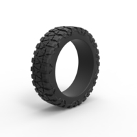 Diecast offroad tire for pickup semi wheel Scale 1:25 - Thumbnail 2