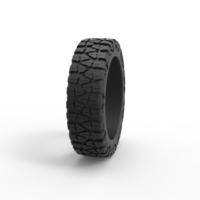 Diecast offroad tire for pickup semi wheel Scale 1:25 - Thumbnail 3