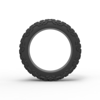 Diecast offroad tire for pickup semi wheel Scale 1:25 - Thumbnail 5