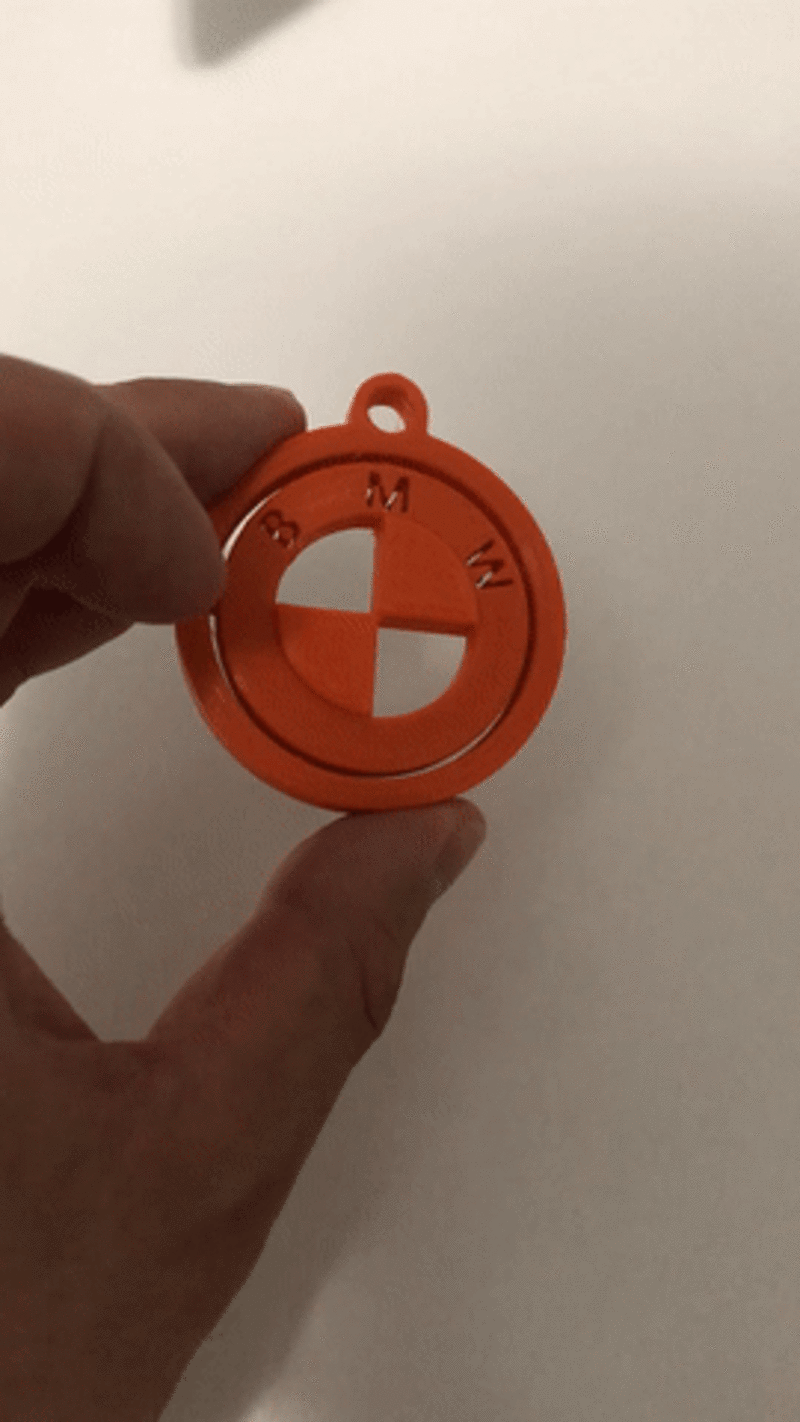BMW KEY RING FLEXIBLE ROTATIVE PRINT IN PLACE KEYCHAIN