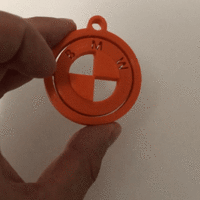 BMW KEY RING FLEXIBLE ROTATIVE PRINT IN PLACE KEYCHAIN - Thumbnail 1