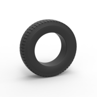 Small Diecast semi truck tire 6 Scale 1:25 3D Printing 522462