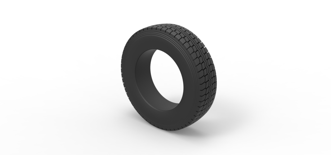 Diecast semi truck tire 6 Scale 1:25 3D Print 522468