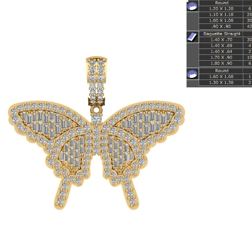 BUTTERFLY PENDANT 3D Print 522481