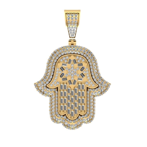 ANCIENT HAMSA HAND PENDANT 3D Print 522484