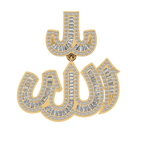 ARABIC WORD ALLAH PENDANT 3D Print 522497