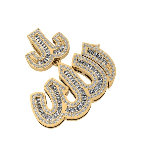 ARABIC WORD ALLAH PENDANT 3D Print 522498