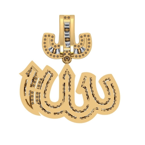 ARABIC WORD ALLAH PENDANT 3D Print 522501