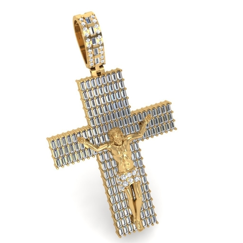 JESUS CROSS PENDANT 3D Print 522521