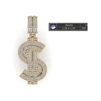 DOLLAR SIGN PENDANT - Thumbnail 2