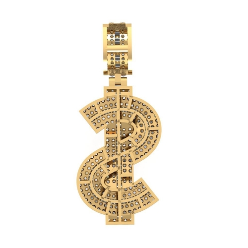 DOLLAR SIGN PENDANT 3D Print 522544