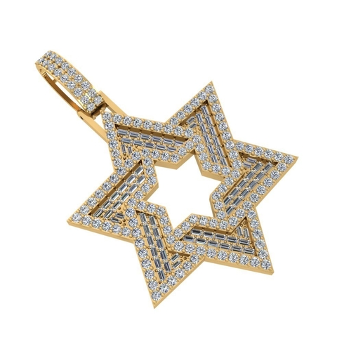 STAR OF DAVID PENDANT 3D Print 522555