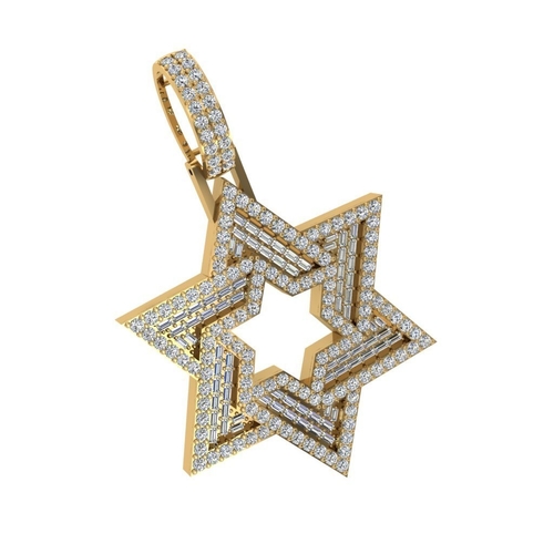 STAR OF DAVID PENDANT 3D Print 522559