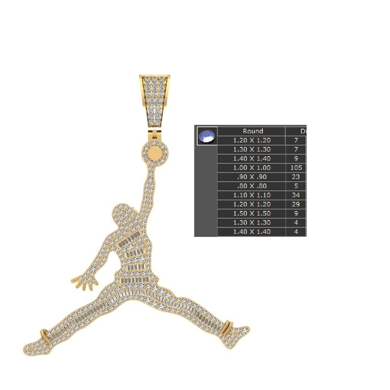 JORDAN BASKET BALL PENDANT