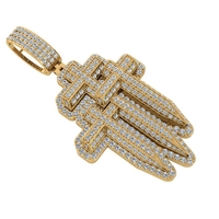 HAMSA HAND CROSS PENDANT - Thumbnail 2