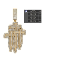 HAMSA HAND CROSS PENDANT - Thumbnail 7