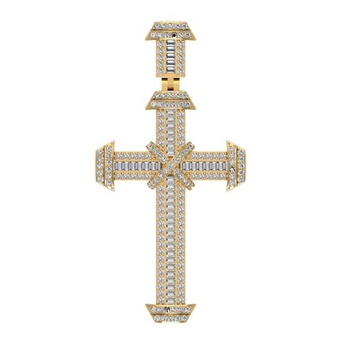 STYLISH HIP HOP CROSS PENDANT 3D Print 522646