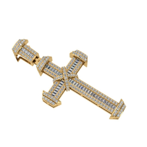 STYLISH HIP HOP CROSS PENDANT 3D Print 522647