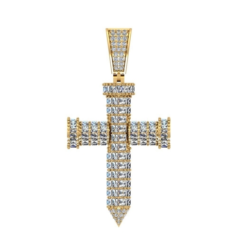 FANCY CROSS PENDANT 3D Print 522659