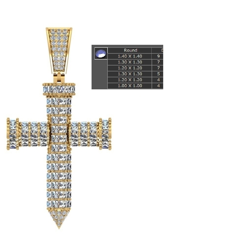 FANCY CROSS PENDANT 3D Print 522663