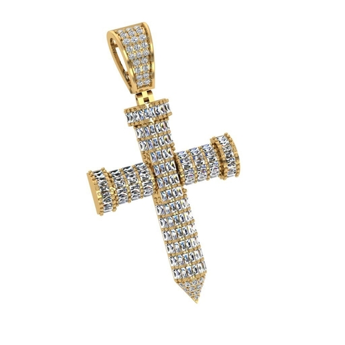 FANCY CROSS PENDANT 3D Print 522665