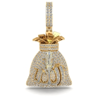 ALLAH NAME MONEY BAG PENDANT - Thumbnail 1