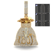 ALLAH NAME MONEY BAG PENDANT - Thumbnail 6