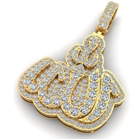 ALLAH ARABIC WORD PENDANT - Thumbnail 2