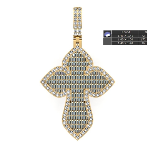 BUDGET CROSS PENDANT 3D Print 522689