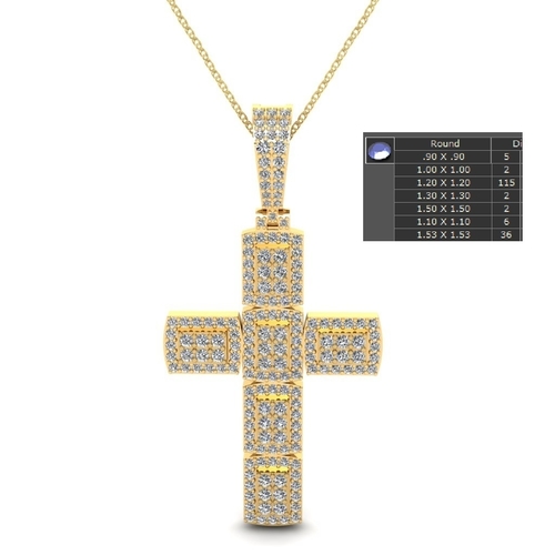 CROSS DIAMOND PENDANT 3D Print 522699