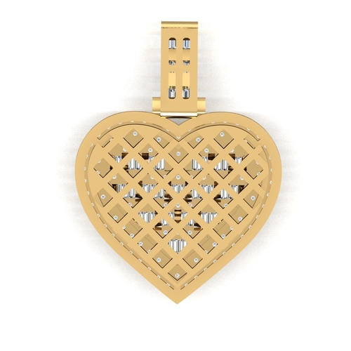 HIP HOP HEART PENDANT 3D Print 522891