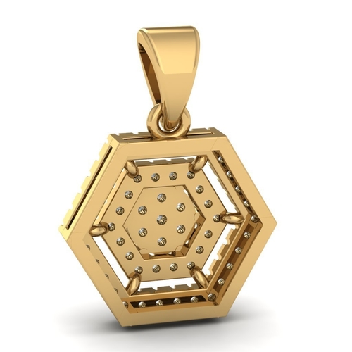 HEXAGON PENDANT 3D Print 522904