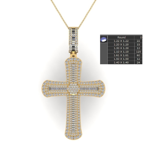 HIP-HOP CROSS PENDANT 3D Print 522913